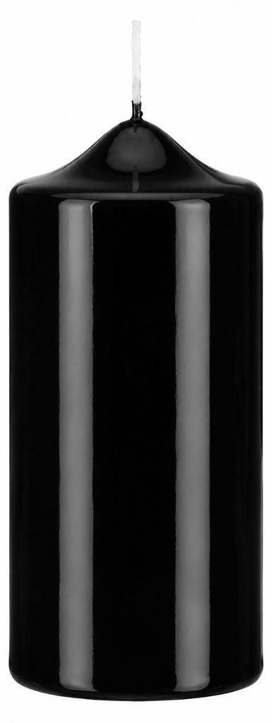 Lackkerzen Stumpenkerzen Schwarz 150 x Ø 80 mm, 4 Stück Produktbild 