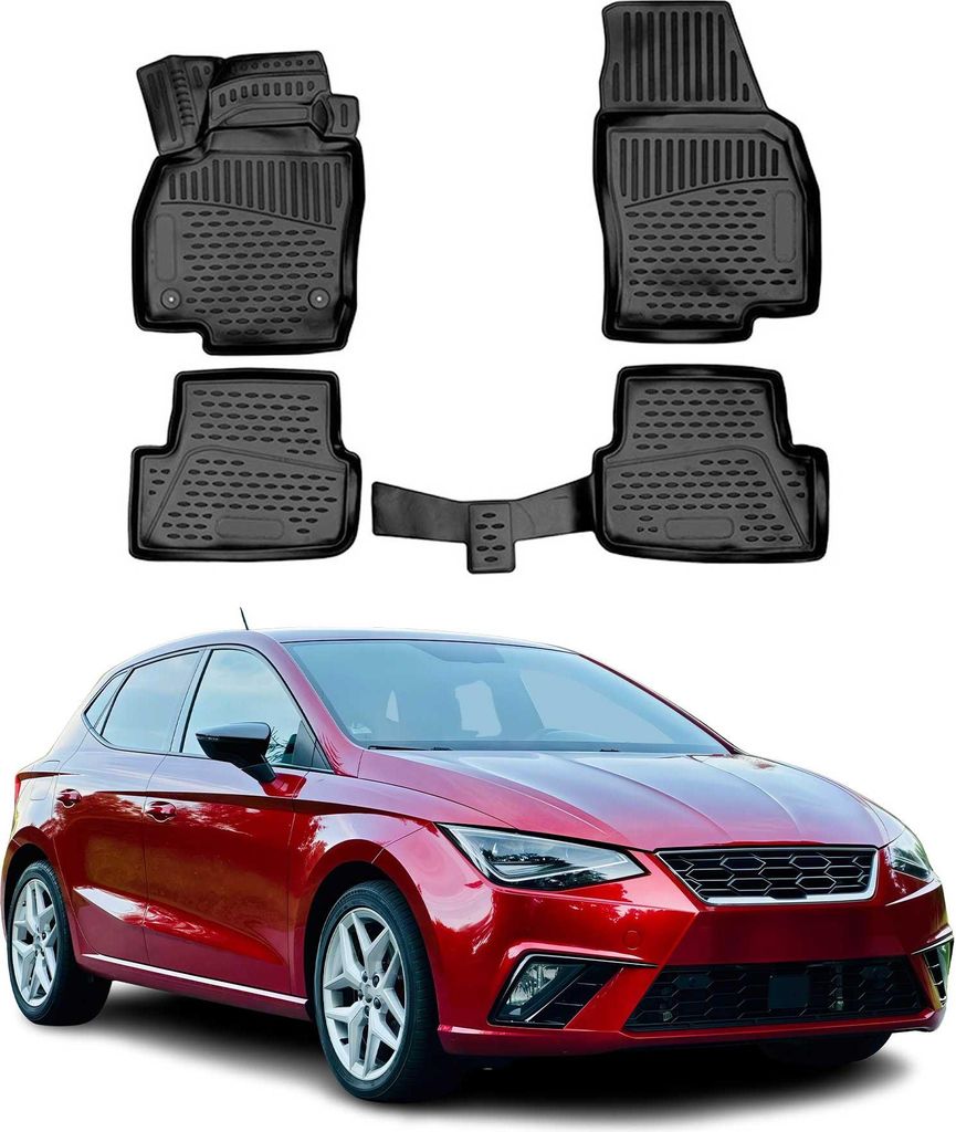 2017-2025 Seat Ibiza Fußmatten TPE Schwarz 4 tlg Produktbild 