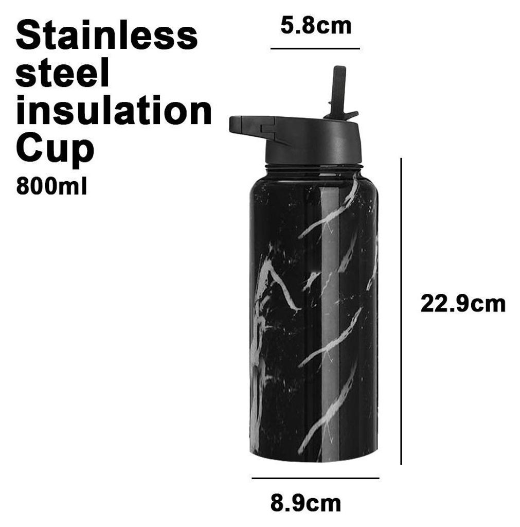 Sport-Trinkflasche – Auslaufsicher, vakuumisoliert, doppelwandig, Thermobecher, Metall-Trinkflasche