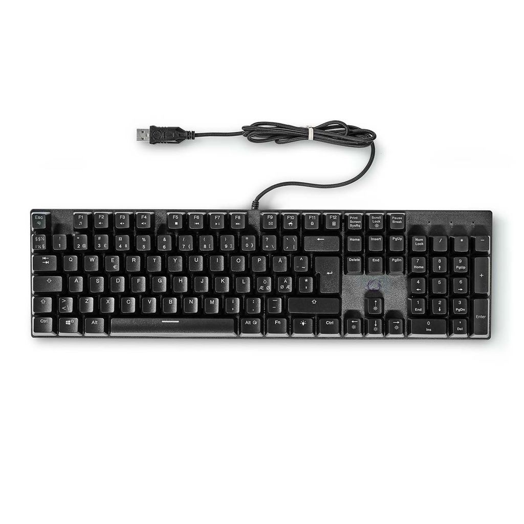 Nedis, Gaming Tastatur USB-A mechanisch LED QWERTY NL mit 1.5m Kabel, Schwarz