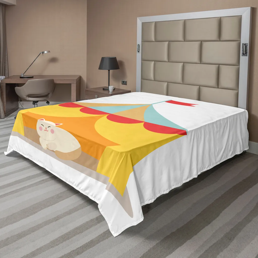 Drap de Lit Doux et Confortable Design Cirque Nostalgie 266x260 cm