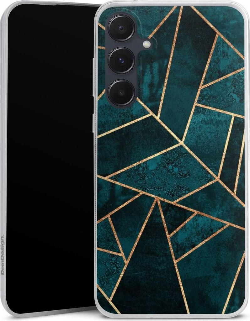 DeinDesign Slim Hülle für Samsung Galaxy A55 5G Silikon Case Ultra Dünn Handyhülle Elisabeth Fredriksson Gold & Kupfer Stein