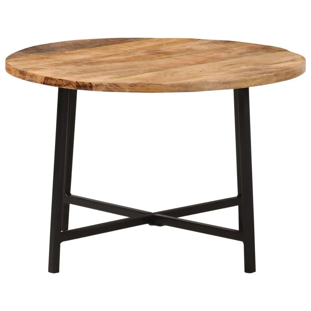 SYFAX™ Tavolino Salotto 54x54x35 Legno Mango e Ferro: Design Industriale