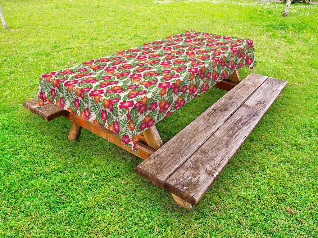 Tovaglia Outdoor ABAKUHAUS 305cm - Antimacchia Jungle Multicolore