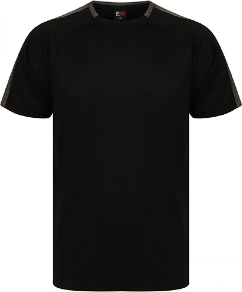 Finden+Hales LV290 | Uni Team T-Shirt, Single Jersey - Farbe: Black/Gunmetal Grey - Größe: M