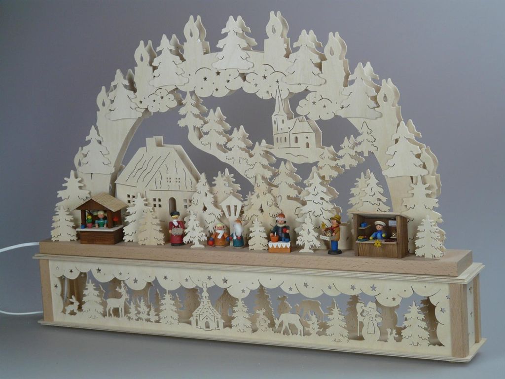 Original Erzgebirgischer Marken Schwibbogen Lichterbogen 70 x 53 cmK70-6_17