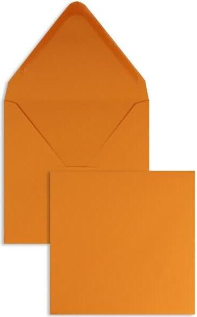 Briefumschläge 140x140mm 120g/qm gummiert VE=100 Stück apfelsine