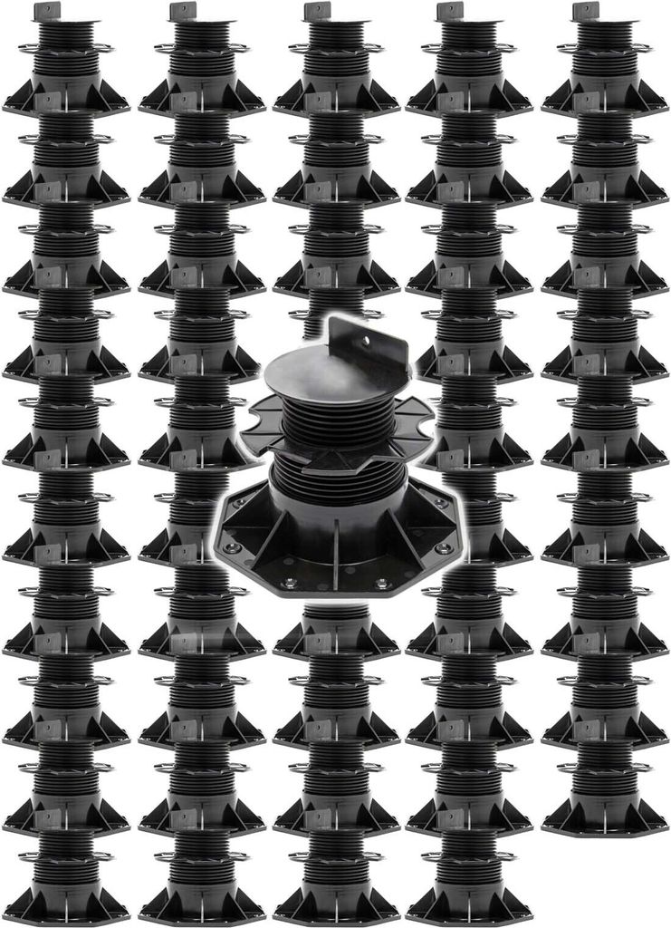 XPOtool Set 50x piedini per decking, 2700kg, 60-138mm, Immagine del prodotto 