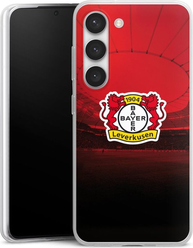DeinDesign Slim Hülle für Samsung Galaxy S23 Silikon Case Ultra Dünn Handyhülle Bayer 04 Leverkusen Offizielles Lizenzprodukt Stadion