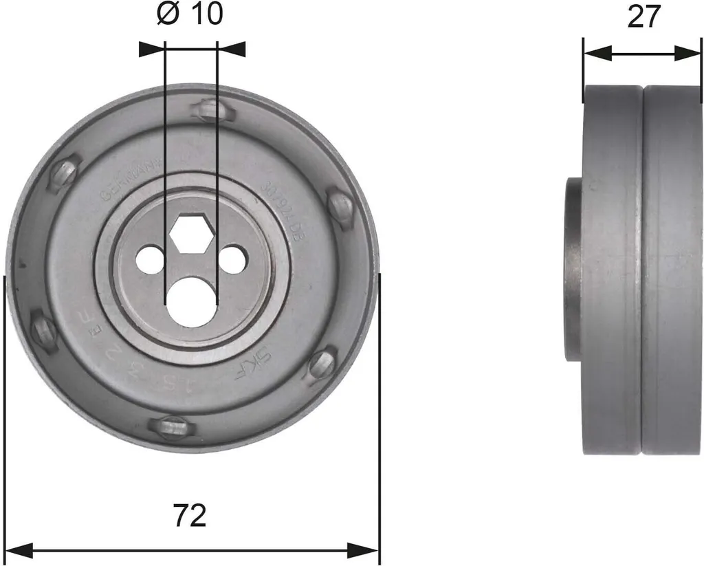 Éliminez les bruits moteur : Galet tendeur Audi A6 A8 GATES T41216 Neuf