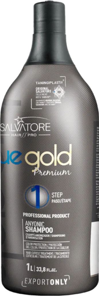 Salvatore Blue Gold Premium Shampoo, Professionelle Pflege für lockiges Haar, 1L