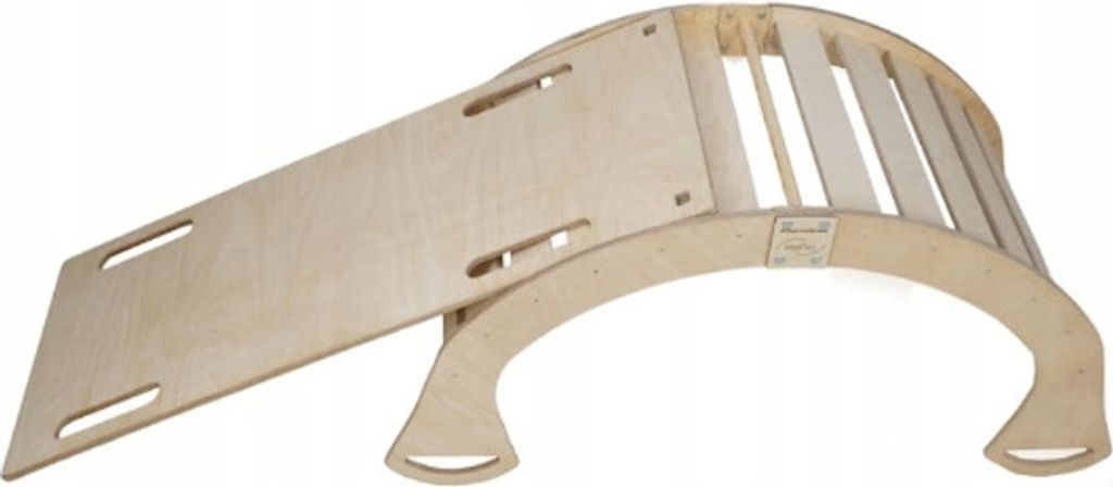 Skyline Kletterbogen Klettergerüste Kletterdreieck Baby Kletterwippe Holzbogen für Kinder Montessori Klappbar Rutsche, mod.C, 85x43x42cm, Hölzern