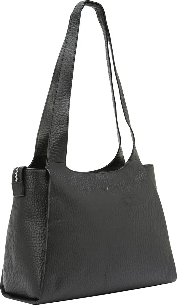VOi Hirsch Tonya Shoulderbag Black sac à épaule noir en cuir élégant