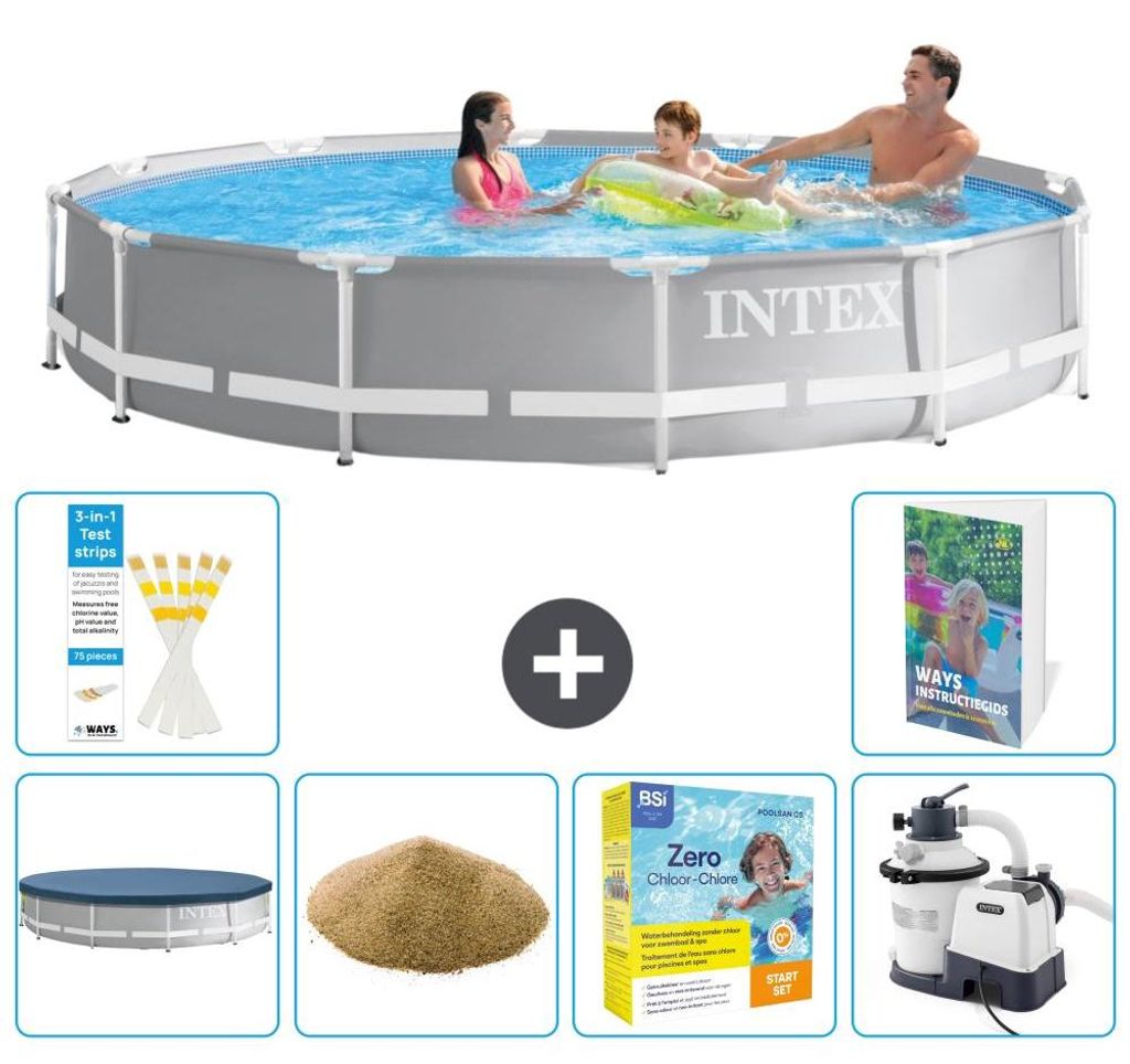 Prism Frame Pool Rund - 366x76 cm - 7-teilig  S170 Produktbild 
