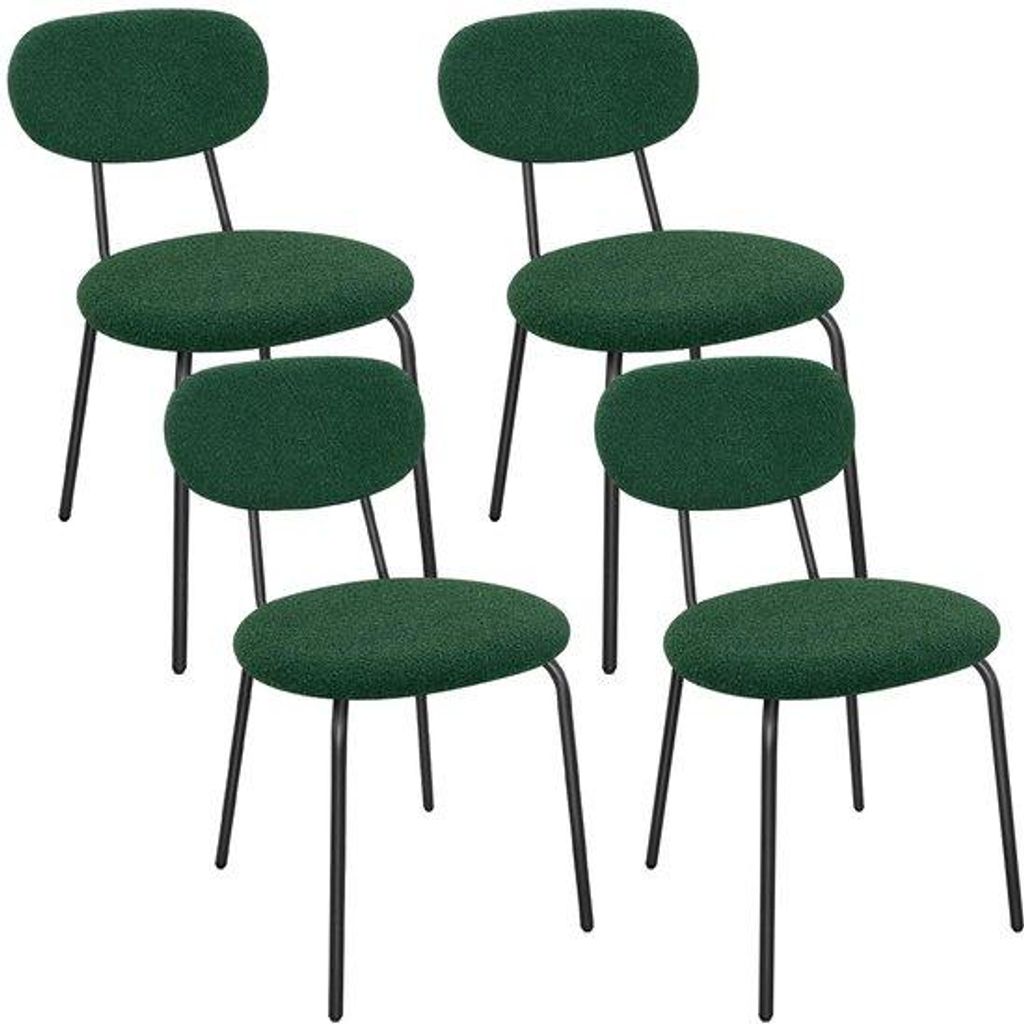 Moderne, bekwame eetkamerstoelen mit Kissen, Stapelset aus vier Stücken