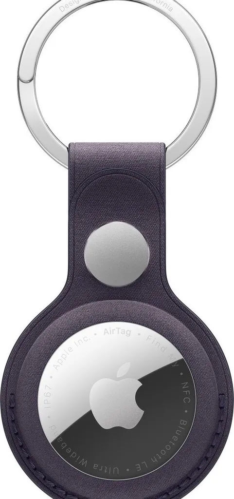 Attache AirTag Violette pour Clés et Sacs en Micro-sergé Apple Durable