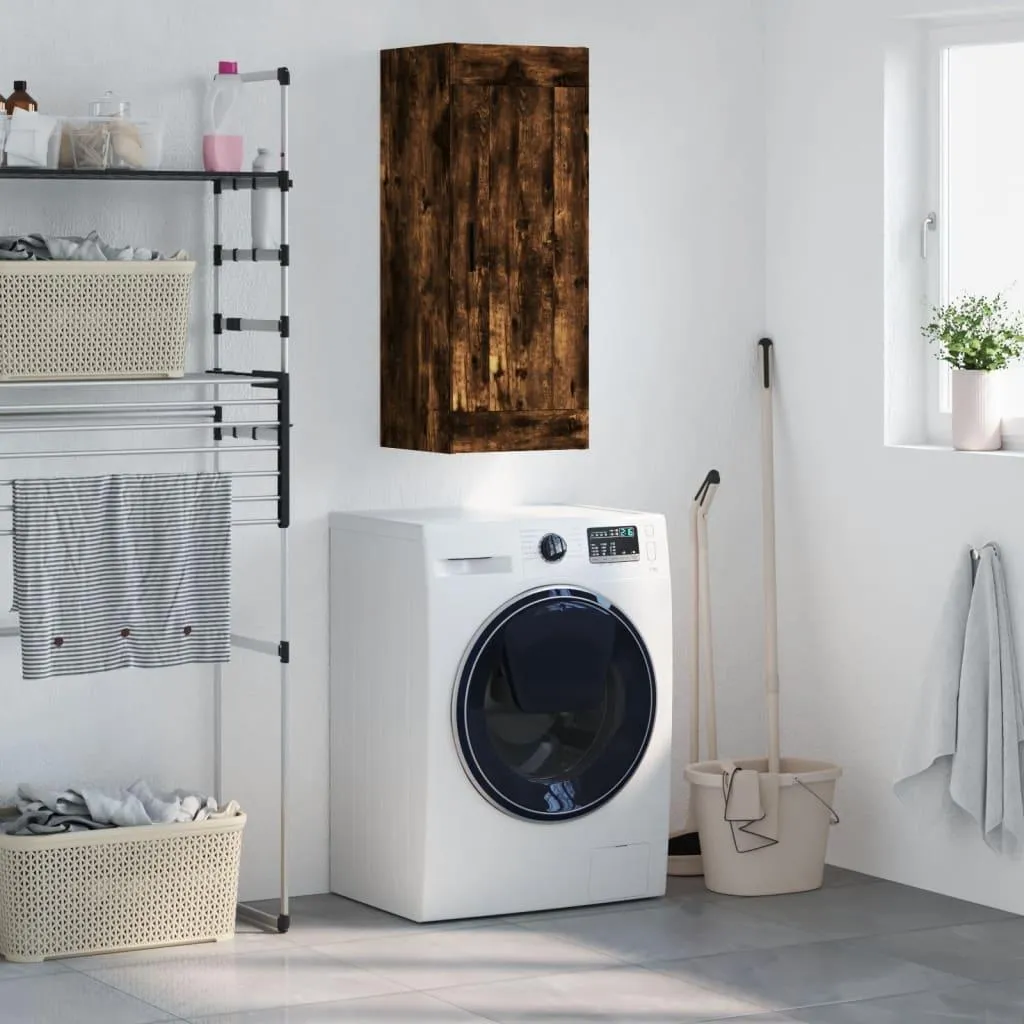 Mobile Pensile 34,5x34x90 cm Rovere Fumo vidaXL | Design Moderno