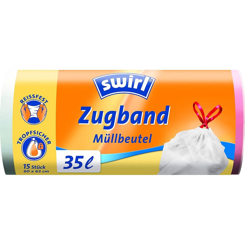 Swirl Müllbeutel mit Zugband 35 L, 1er Pack Zdjęcie produktu 