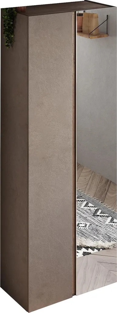Armoire gain de place Salcito bronze 185 cm pour optimiser le rangement