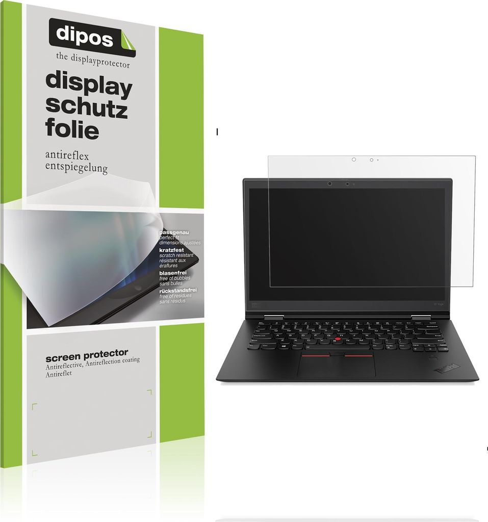 2x Schutzfolie für Lenovo X1 Yoga Tablet Gen 3 20LES 14 Zoll matt Displayschutzfolie Folie Display Schutz dipos