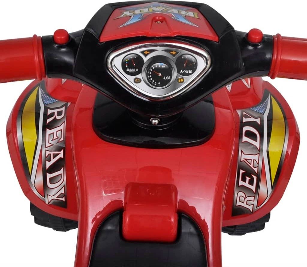 vidaXL Dziecięcy quad z dźwiękiem i światłem, czerwony Zdjęcie produktu 5
