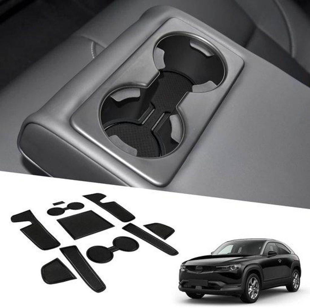 SUV Antirutschmatten Set 14-teilig schwarz Mittelkonsole Armlehne