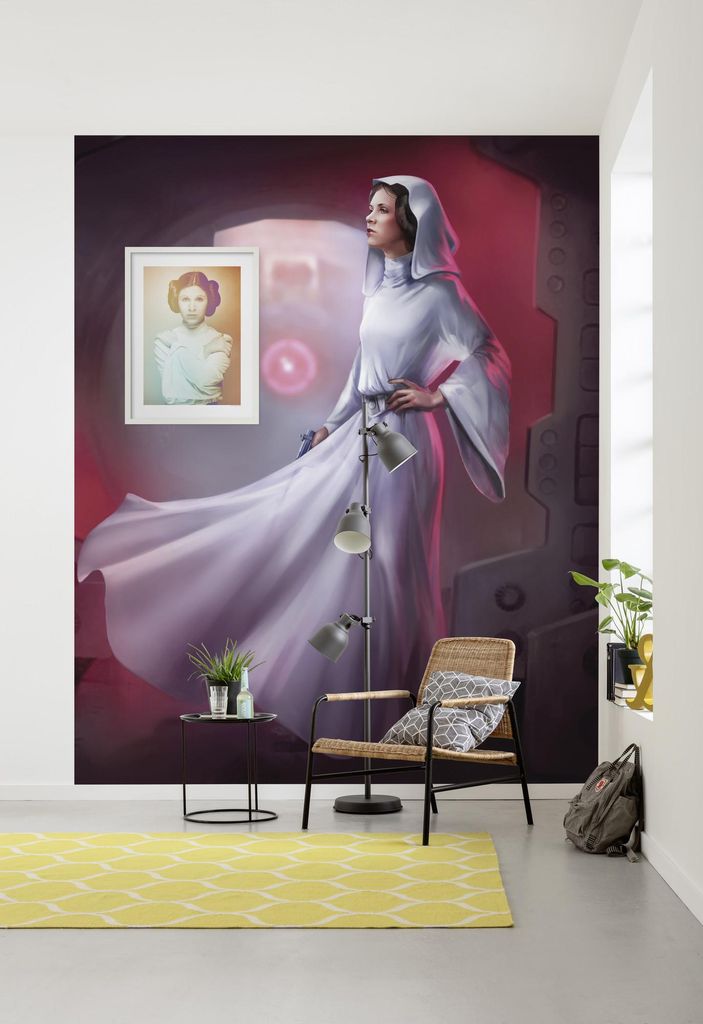 Komar Vlies Fototapete "Star Wars Classic Leia" - Größe: 200 x 250 cm (Breite x Höhe), 4 Bahnen