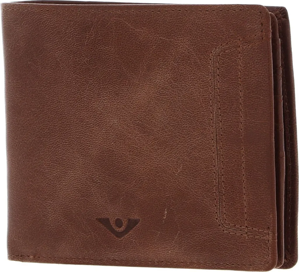 VOi City Cowboy Dave Wallet Cognac - Portafoglio Uomo in Pelle Marrone