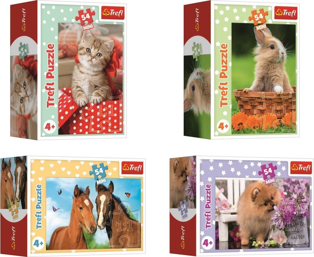 TREFL Display Puzzle Niedliche Tiere 54 Teile (40 Stück) Produktbild 