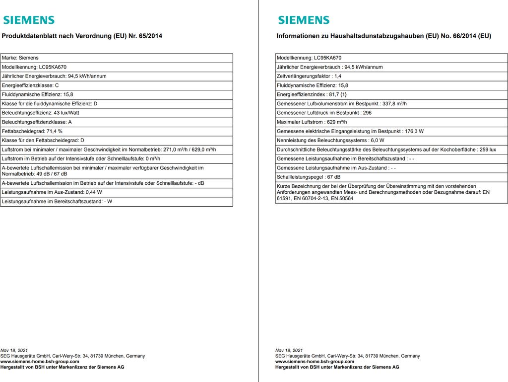 Siemens Kopffreihaube LC95KA670 - iQ100, schwarz, 90 cm Produktbild 8