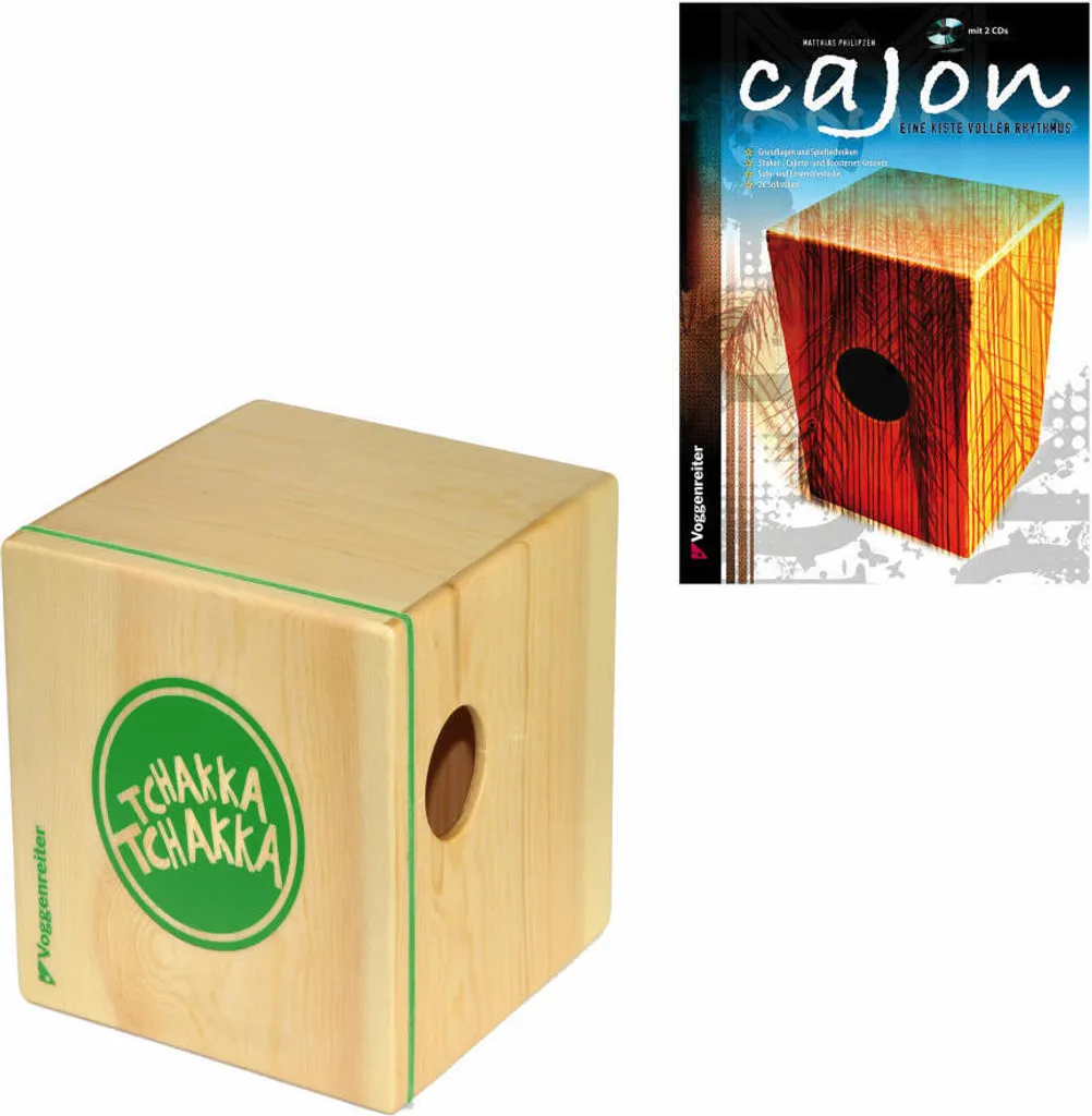 Cajon Voggenreiter Volt KazooJon Kit 4 Pièces avec Livre et Tambour Rythme