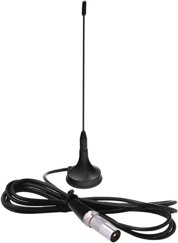 Antenne Magnétique DTA180 Noire avec Câble 15m pour Réception TNT HD