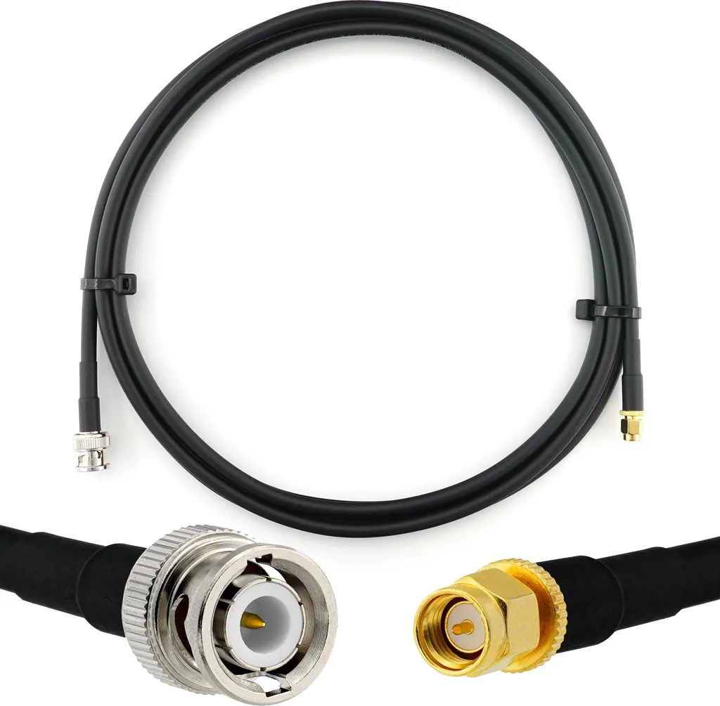 Cavo Antenna 1m BNC a SMA Maschio | HF-240 Low Loss 50 Ohm Radio HAM
