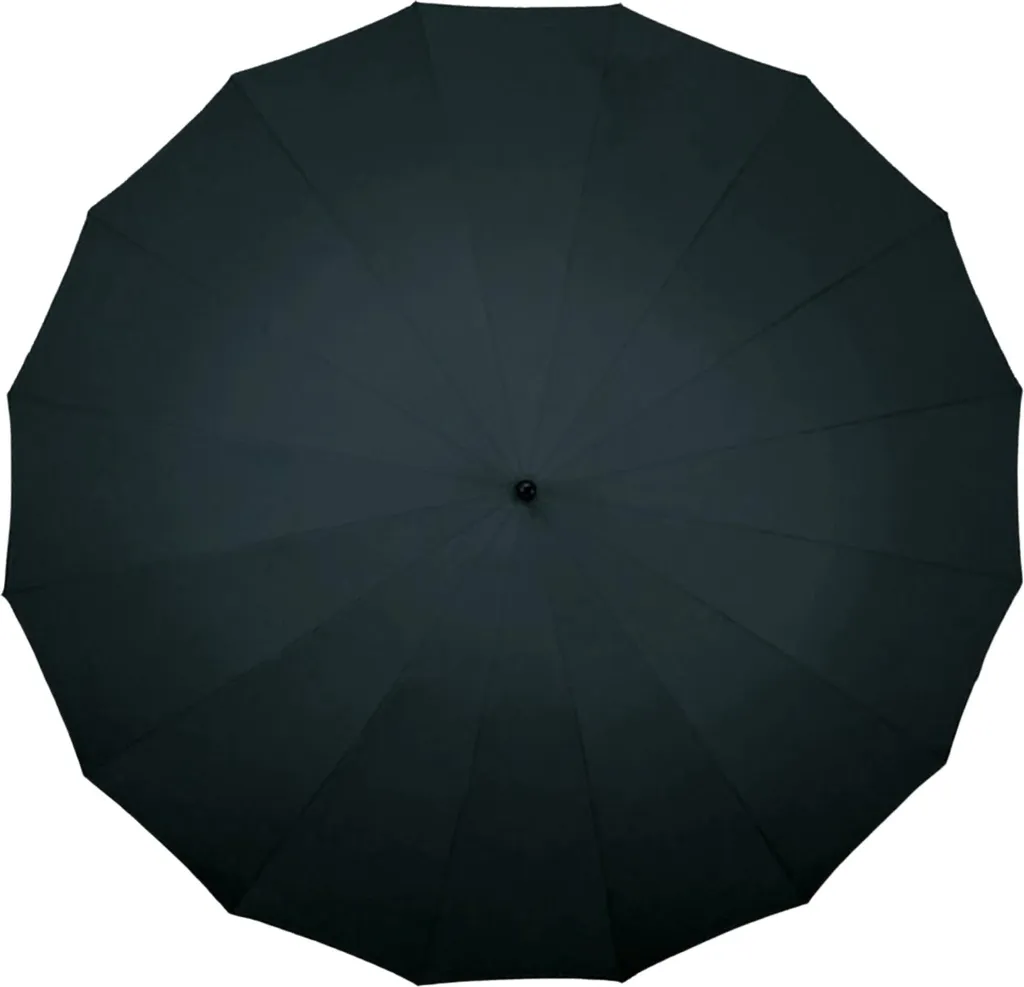 ombrello antivento 103 cm poliestere nero - 5