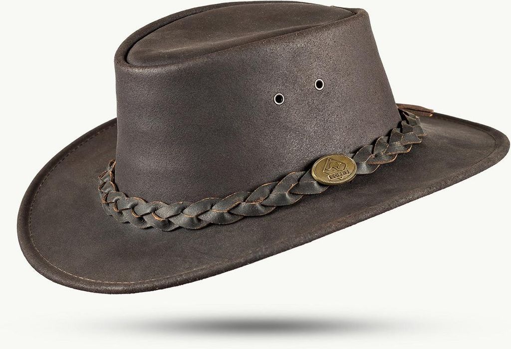 Scippis Hut – Bushman – Klassischer Lederwesternhut – UV-beständig & wetterbeständig für Outdoor