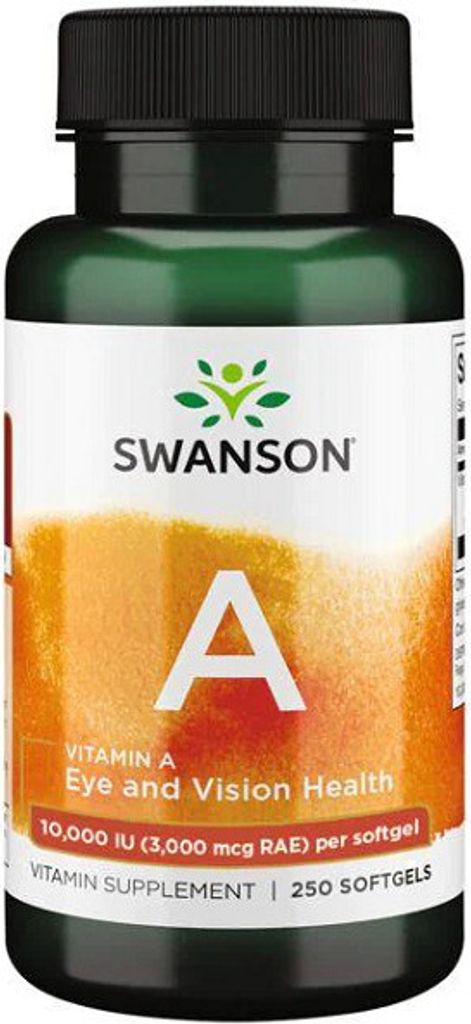 Vitamin A 10000 IE 250 Weichkapseln Swanson Health Products Produktbild 