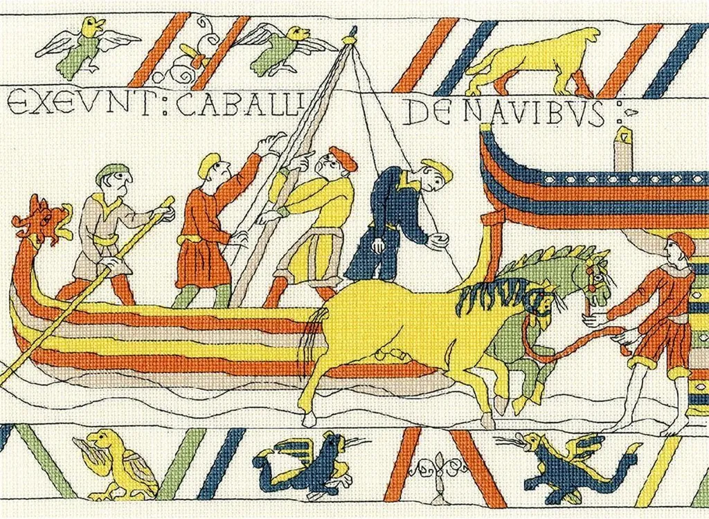 Broderie point de croix complète Le Débarquement des Normands XBT4