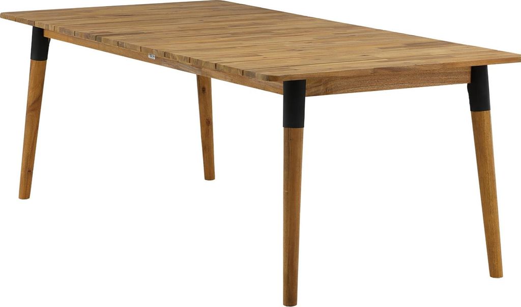 home24 Gartentisch - Beige - Holz Teilmassiv - 100 x 75 x 210 cm