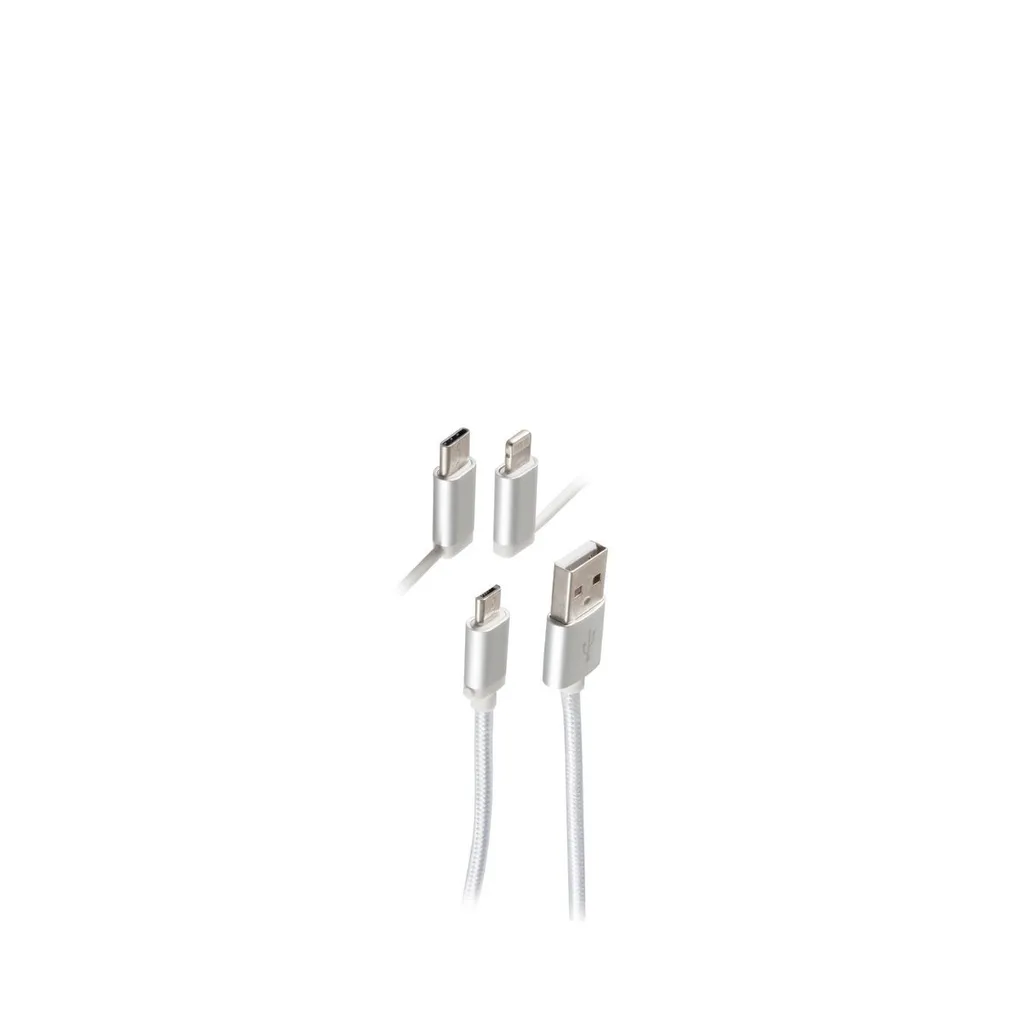 Câble de charge multi-embouts USB vers Type-C, Micro-USB et Lightning - 2