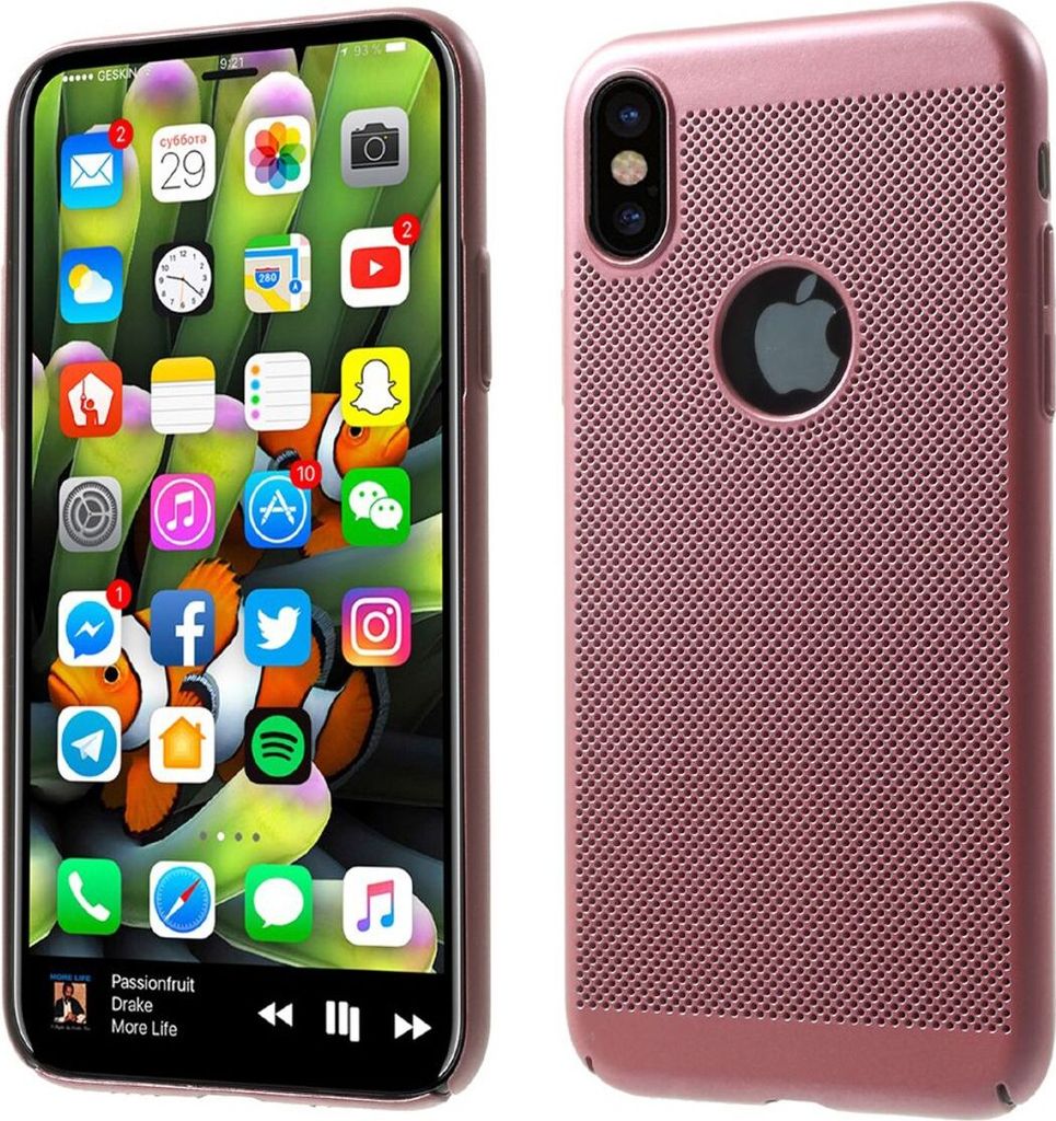 Handy Hülle für Apple iPhone X Schutzhülle Case Tasche Cover Etui Pink