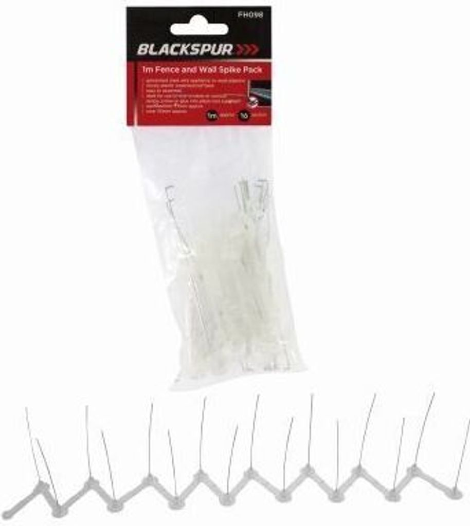 Blackspur Vogelspikes aus verzinktem Stahl – 1 m – Weiß Produktbild 