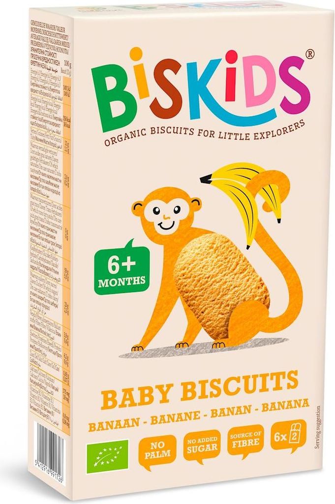 CIASTECZKA BANANOWE OD 6 MIESIĄCA BIO 120 g - BISKIDS
