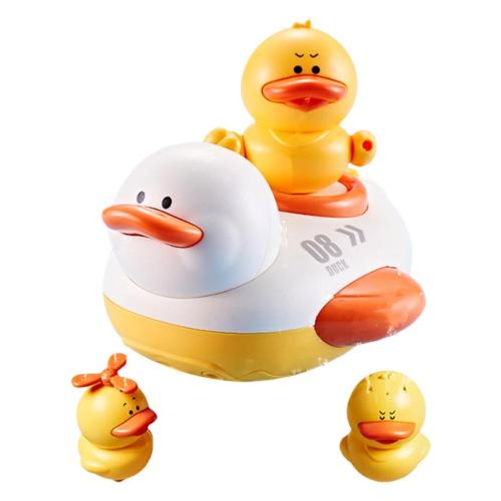 Wasser-Plüschtier Aqua Plooouf Ente Badeente Spielzeug für Badewanne Spieltier 