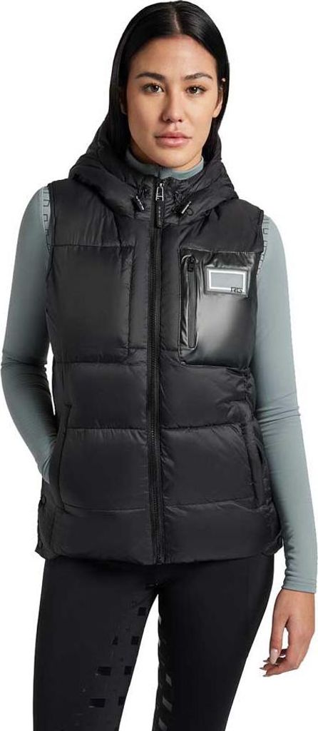 Rg Rider ́s Gene Gesteppte Daunenweste Mit Kapuze Für Damen Schwarz S Damen Schwarz S