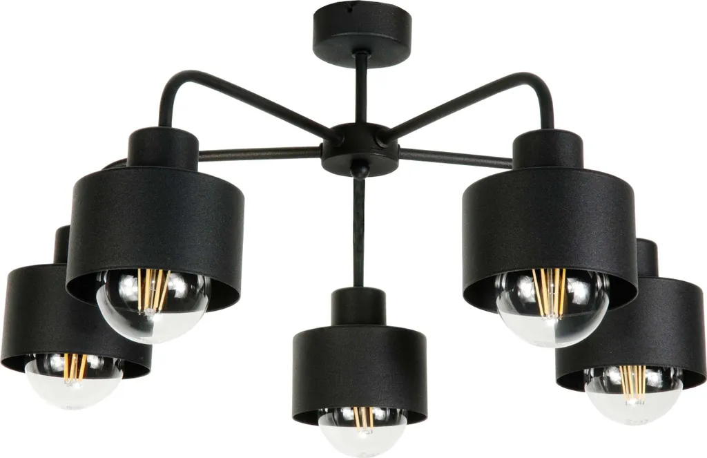 Luminaire de plafond style loft noir HIGS 14-200 métal pour cuisine