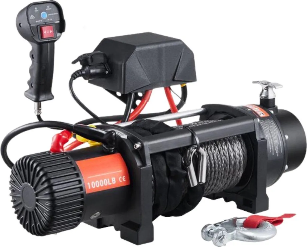 Treuil électrique robuste 4500kg avec câble acier et commande à distance