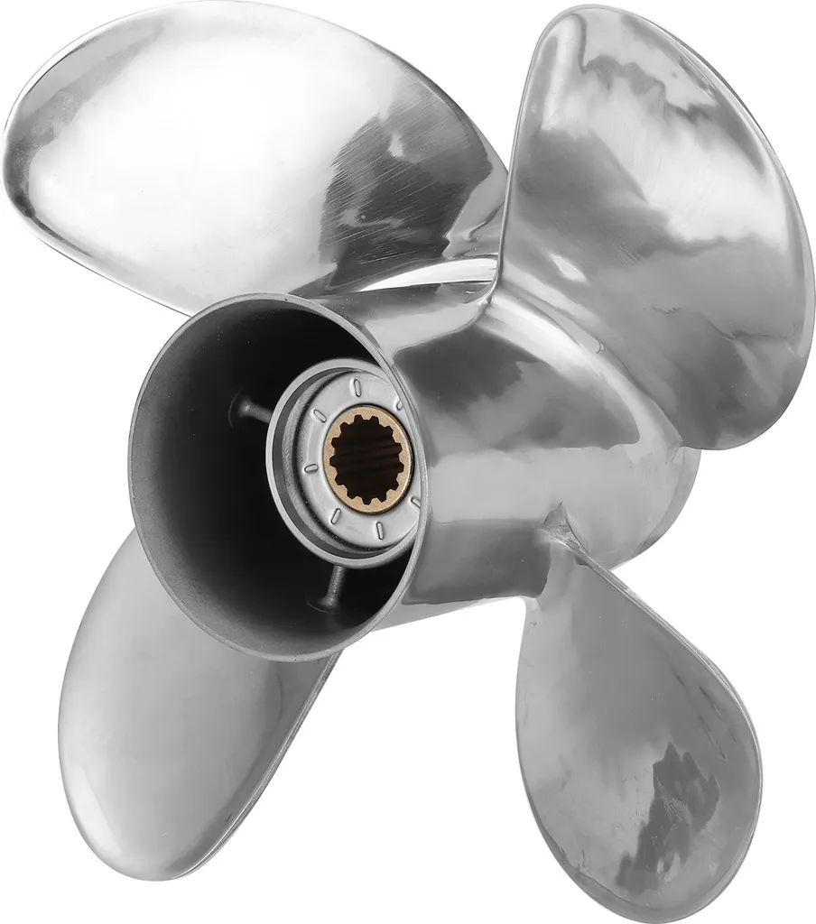 Hélice de rechange 11,6 x 12 inox 4 pales pour moteur Yamaha 25-60 CV