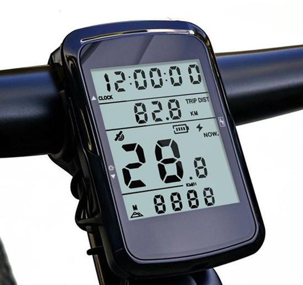 Mountainbike-Computer - Drahtlose Kilometerzähler - Mit großem 2,4-Zoll-Bildschirm - 1200mAh - Wetterfest - Mit manueller Hintergrundbeleuchtung ...