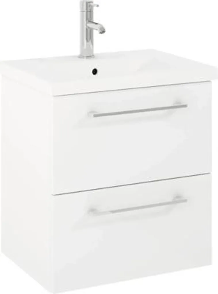 Meuble lavabo design blanc 50cm Jika PONTA résistant à l'humidité