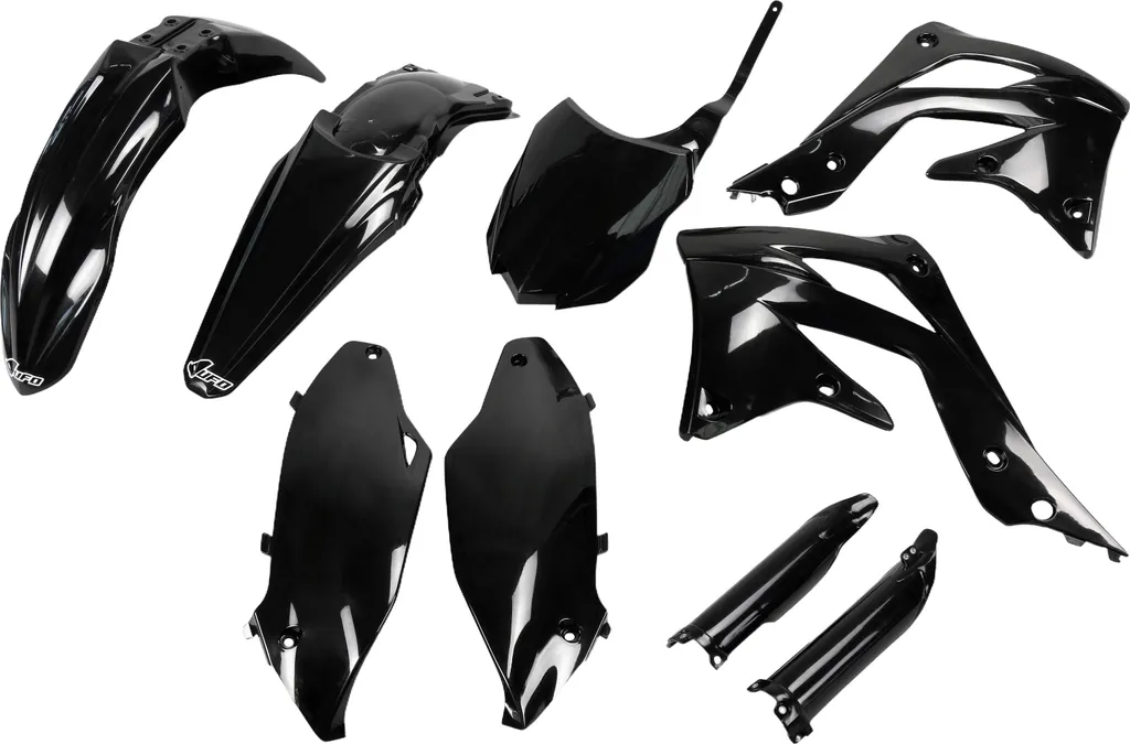 Kit plastique UFO PLAST 9 pièces noir pour Kawasaki KXF 450 2013-2015
